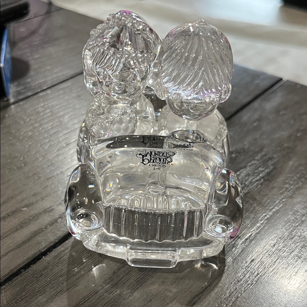 Precious Moments Clear Crystal “Wishing you roads of happiness”